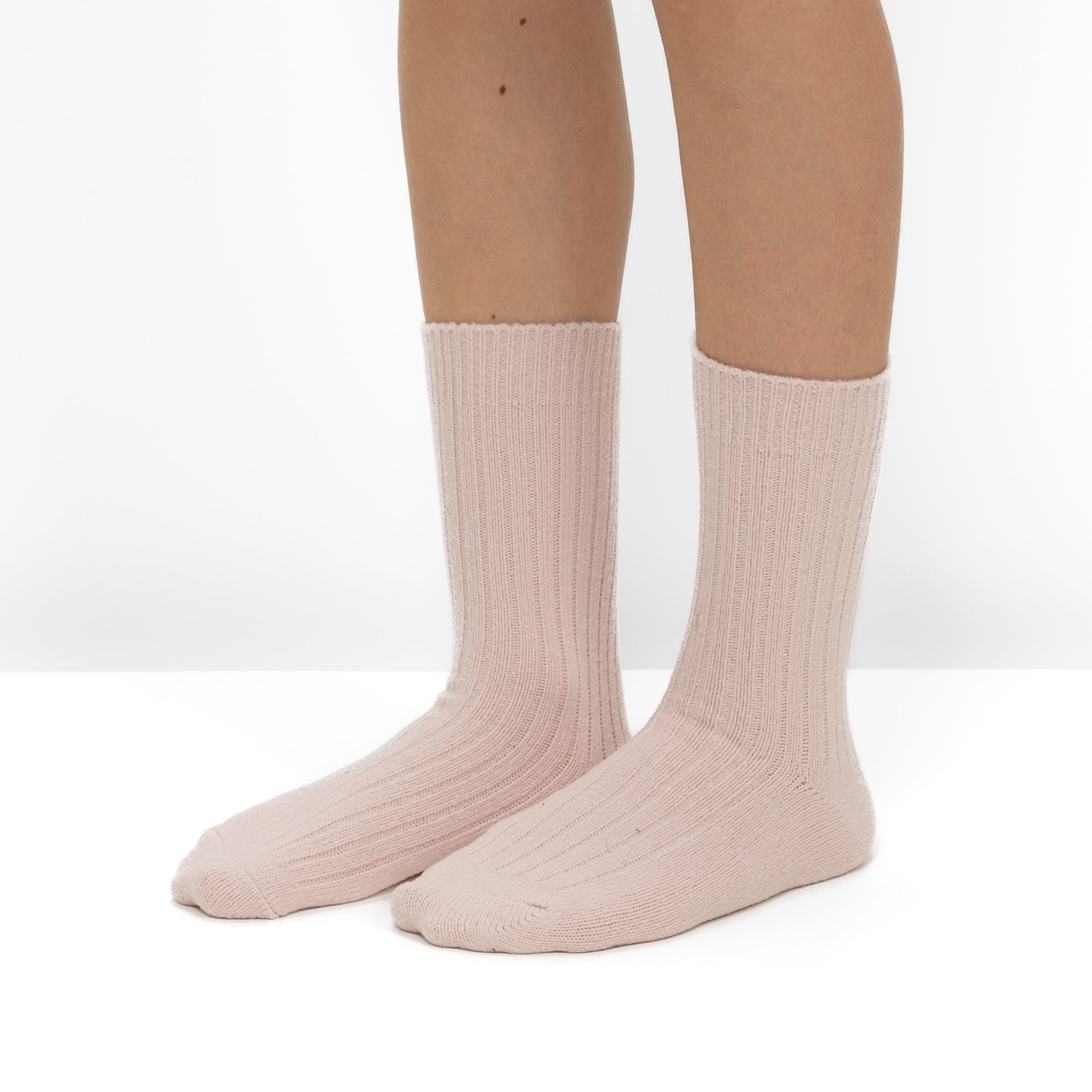 Pack de 2 Pares de Calcetines de Punto Acanalado con Rayas Rosas