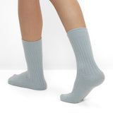 Pack de 2 Pares de Calcetines de Punto Acanalado con Rayas Azules