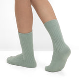 Pack de 2 Pares de Calcetines de Punto Acanalado con Rayas Verdes