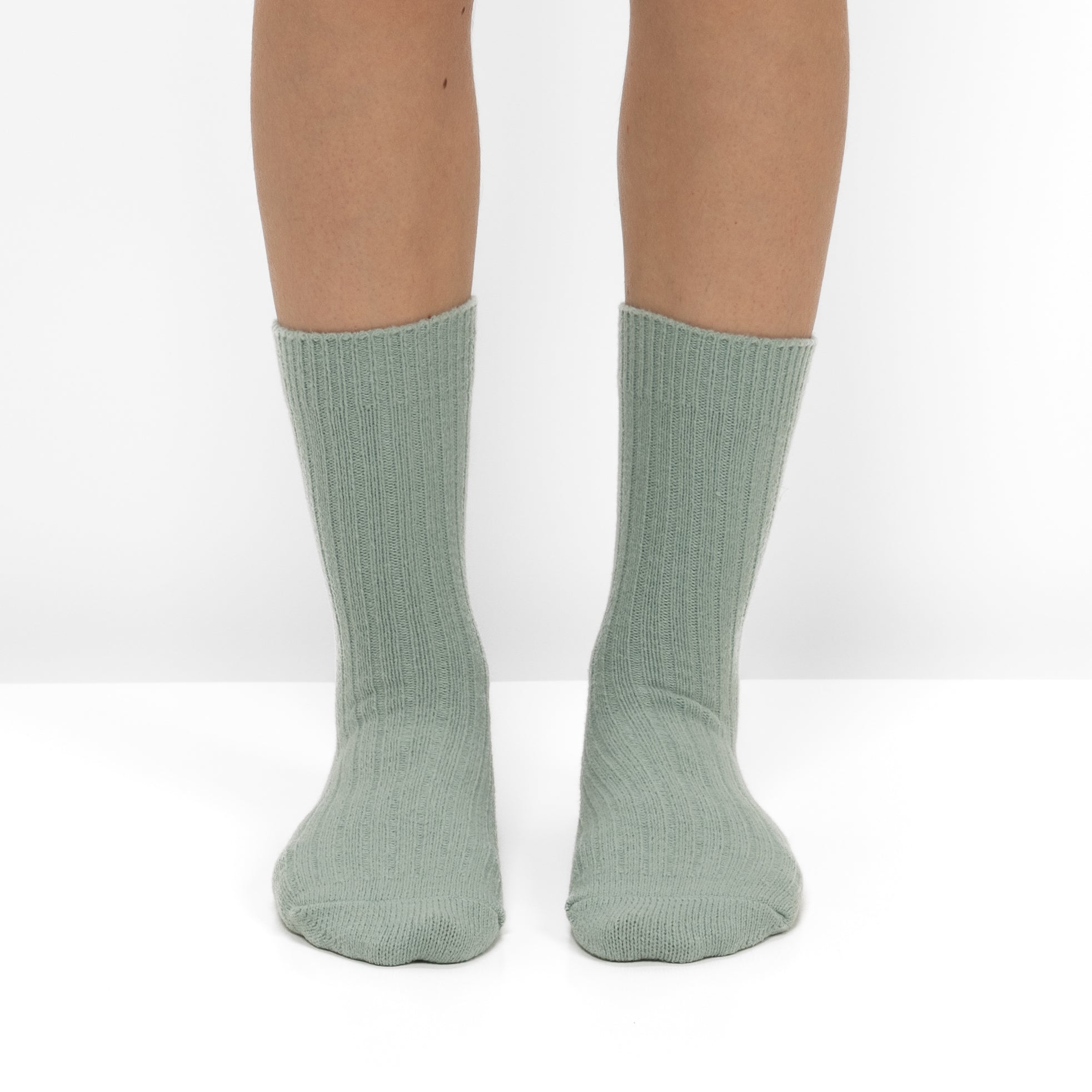 Pack de 2 Pares de Calcetines de Punto Acanalado con Rayas Verdes