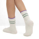 Pack de 2 Pares de Calcetines de Punto Acanalado con Rayas Verdes