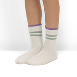 Pack de 2 Pares de Calcetines de Punto Acanalado con Rayas Verdes