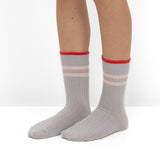 Pack de 2 Pares de Calcetines de Punto Acanalado con Rayas Rosas