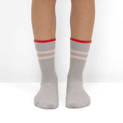 Pack de 2 Pares de Calcetines de Punto Acanalado con Rayas Rosas