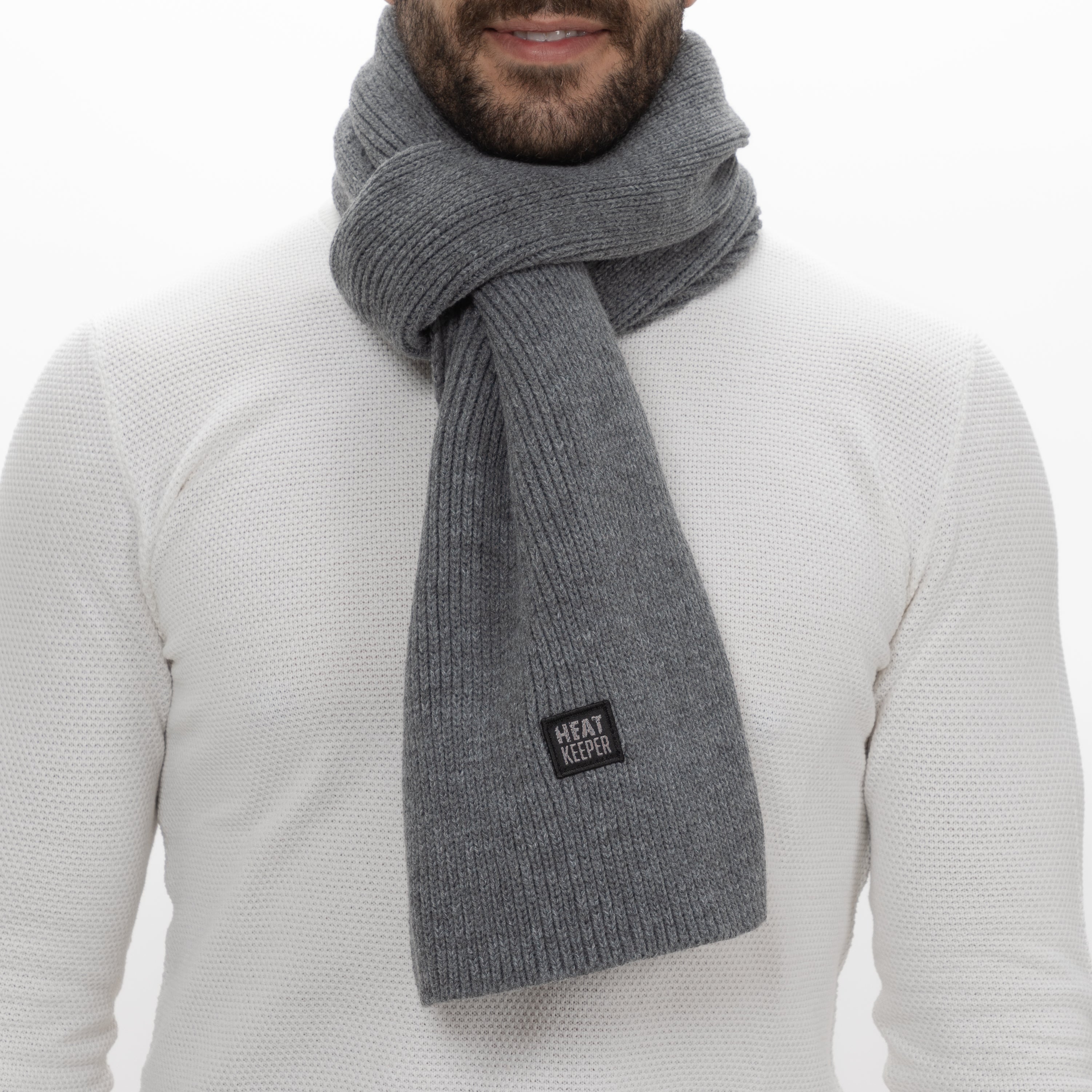 Cachecol Térmico de Malha Heatkeeper Cinza