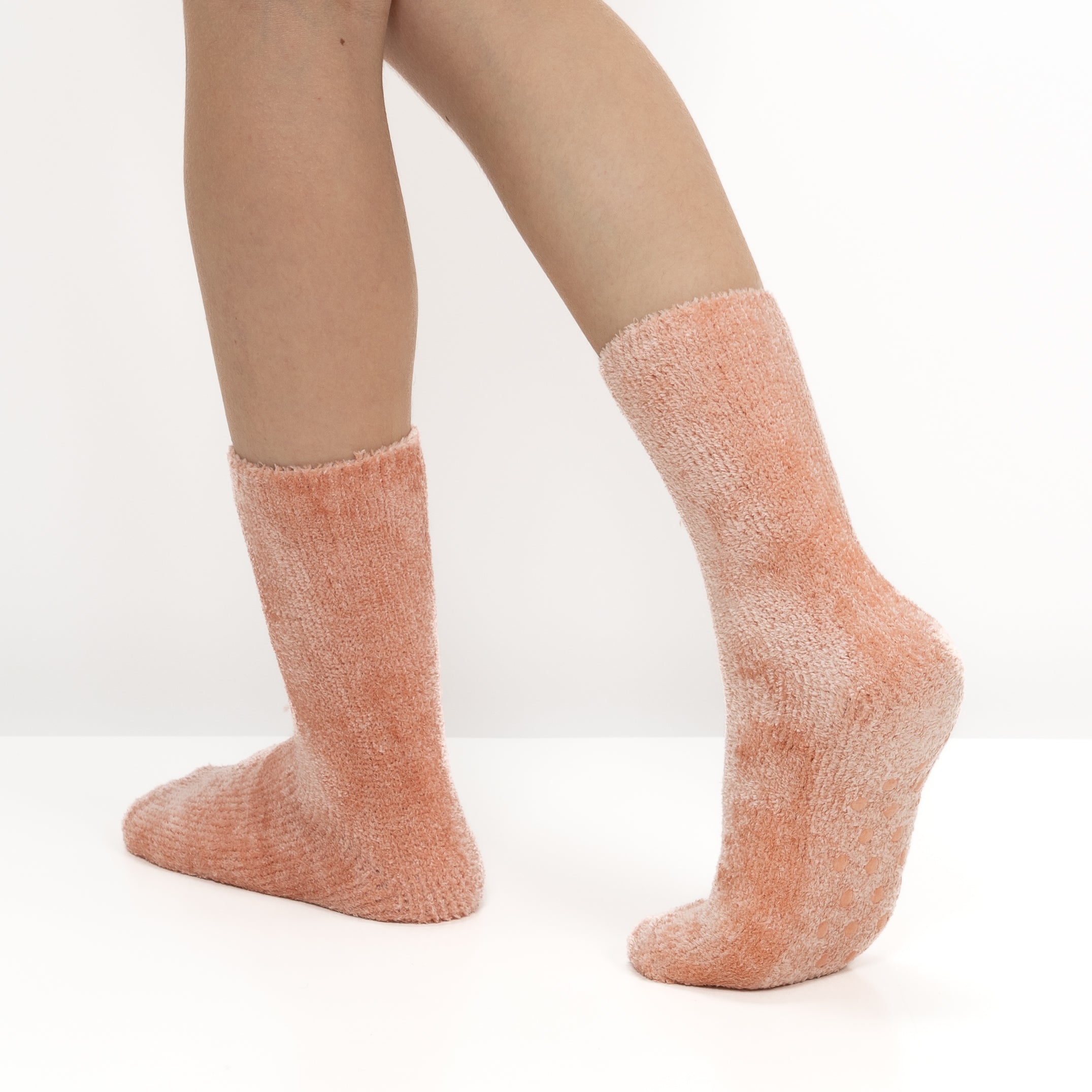 Pack de 2 Pares de Calcetines Antideslizantes de Chenilla - Multi Rosa