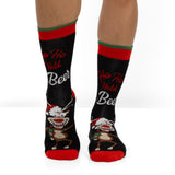 Calcetines de Navidad Antideslizantes para Hombre con Ojos 3D