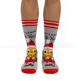 Calcetines de Navidad Antideslizantes para Hombre con Ojos 3D