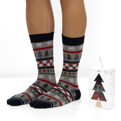 Caja de Regalo con 3 Pares de Calcetines de Navidad para Hombre
