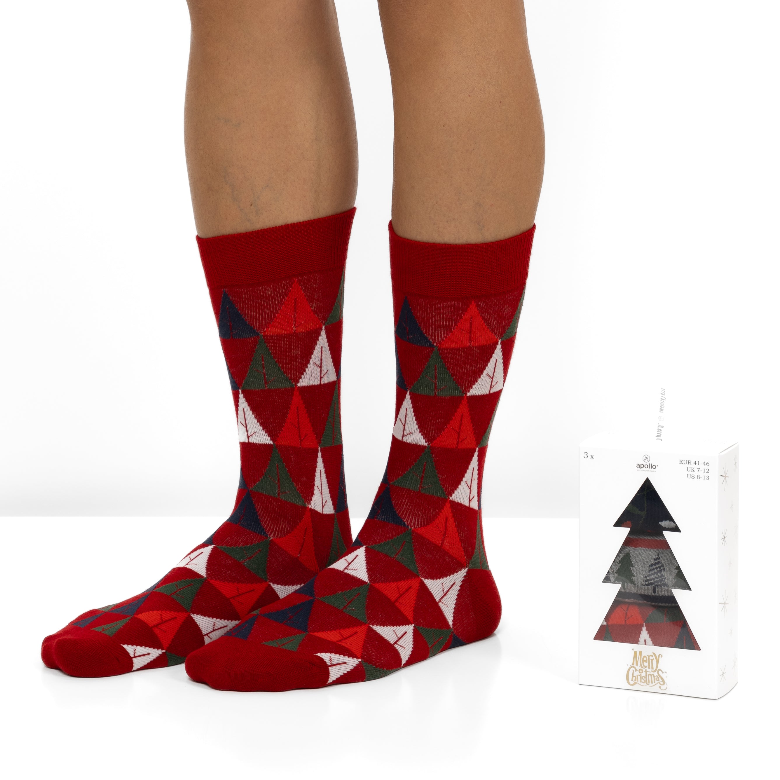 Caja de Regalo con 3 Pares de Calcetines de Navidad para Hombre
