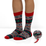 Bola de Navidad con 2 pares de Calcetines para Hombre