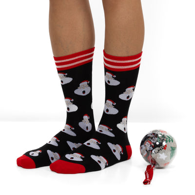Bola de Navidad con 2 pares de Calcetines para Hombre