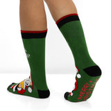 Calcetines de Navidad Antideslizantes para Hombre con Ojos 3D