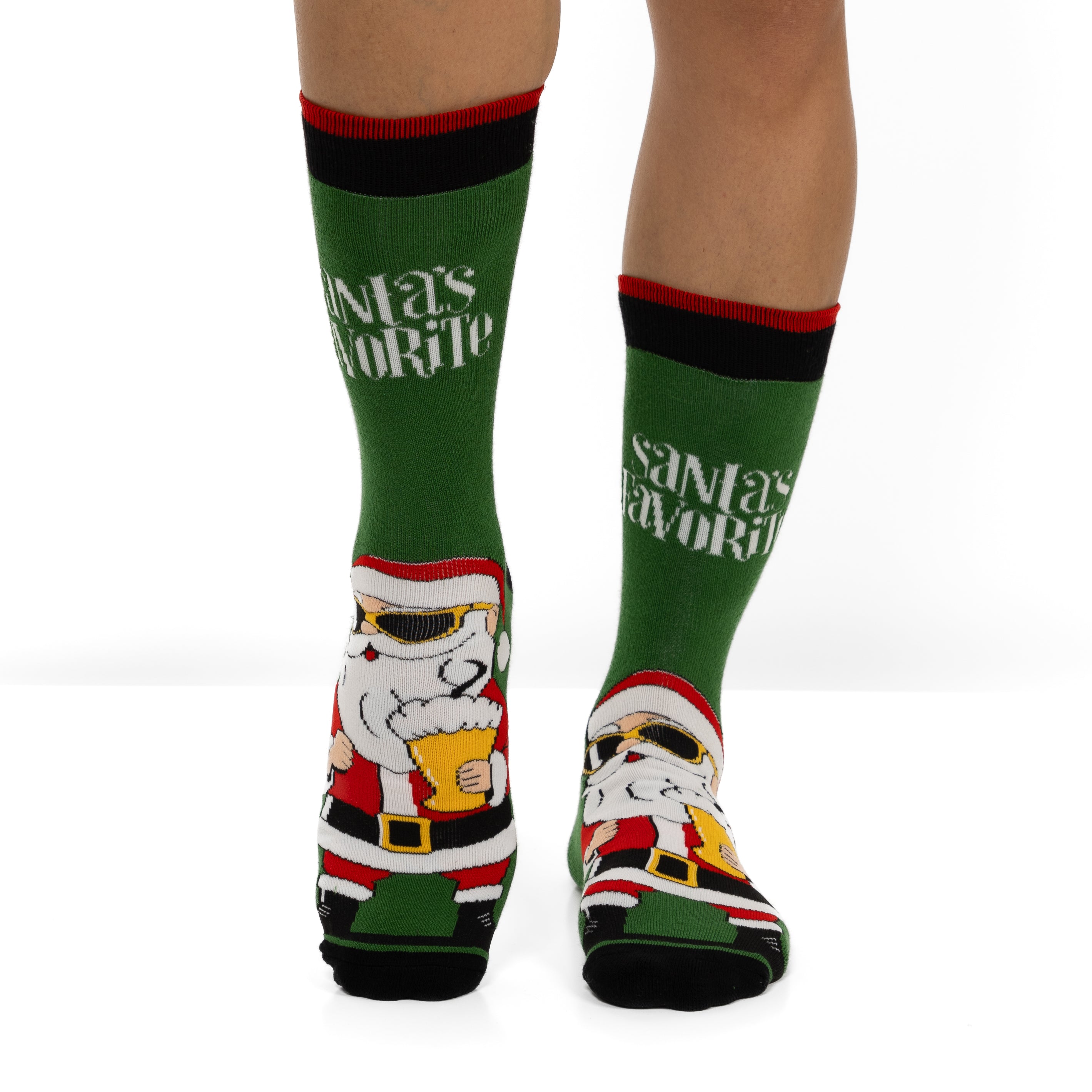 Calcetines de Navidad Antideslizantes para Hombre con Ojos 3D