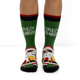 Calcetines de Navidad Antideslizantes para Hombre con Ojos 3D