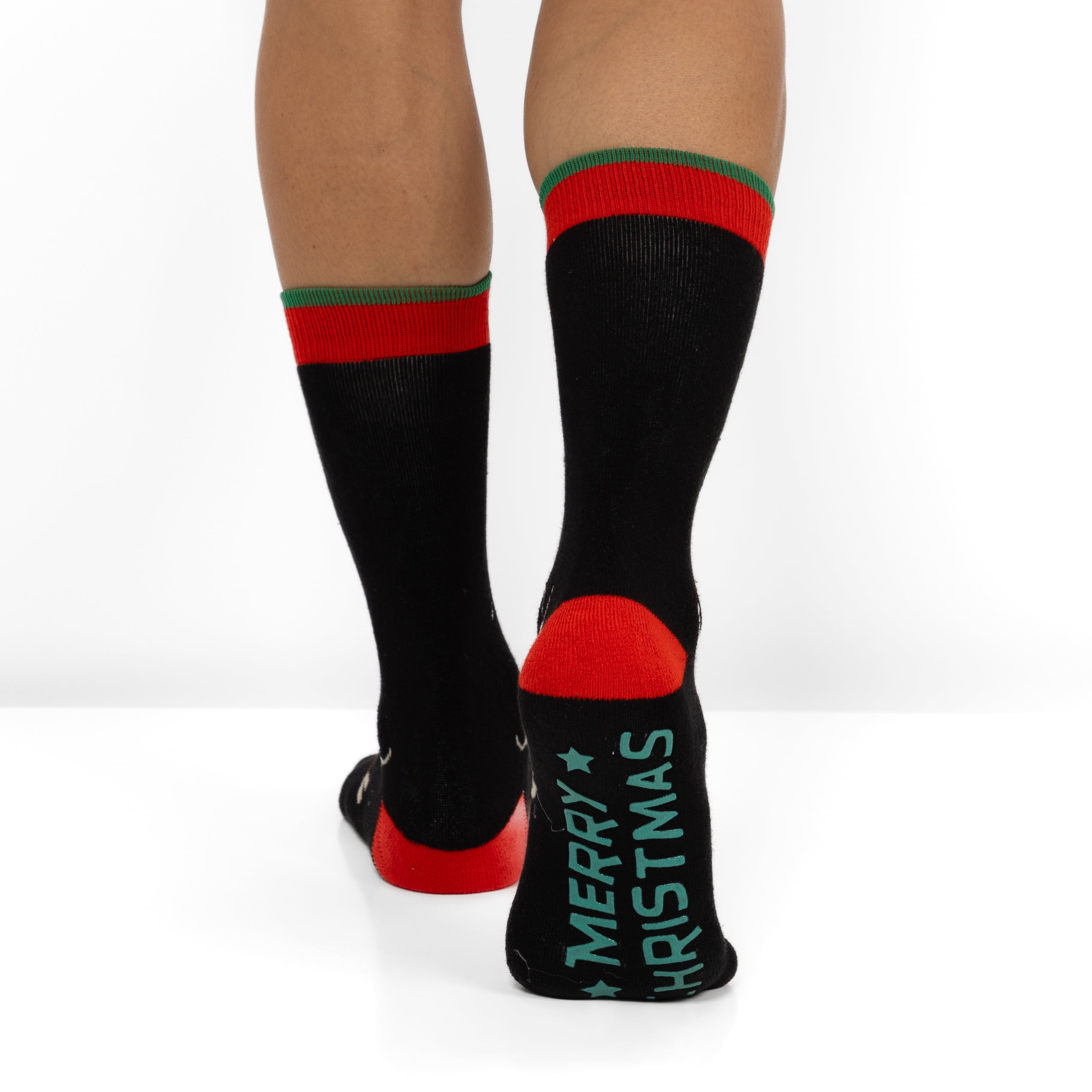 Calcetines de Navidad Antideslizantes para Hombre con Ojos 3D