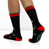 Calcetines de Navidad Antideslizantes para Hombre con Ojos 3D