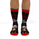 Calcetines de Navidad Antideslizantes para Hombre con Ojos 3D