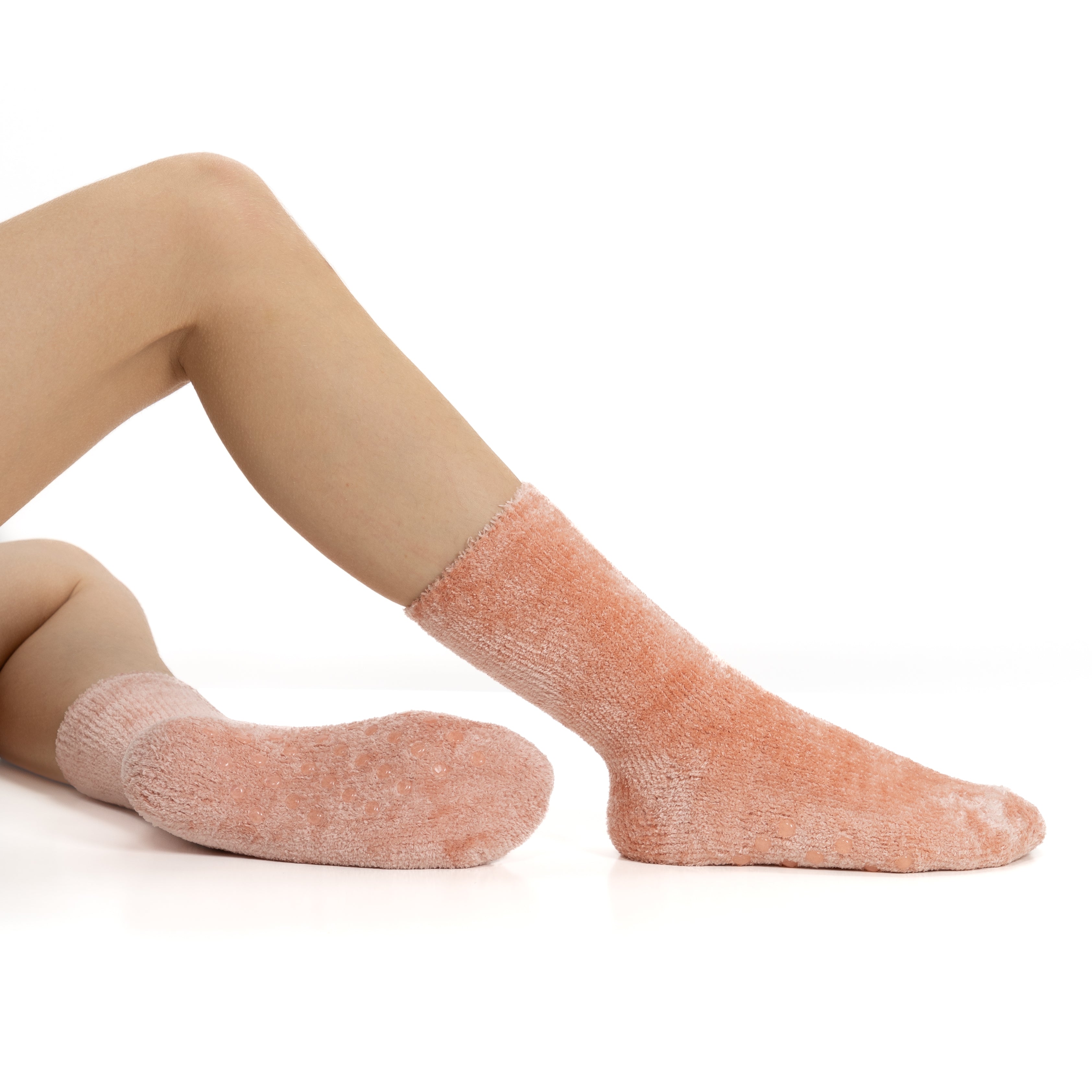 Pack de 2 Pares de Calcetines Antideslizantes de Chenilla - Multi Rosa