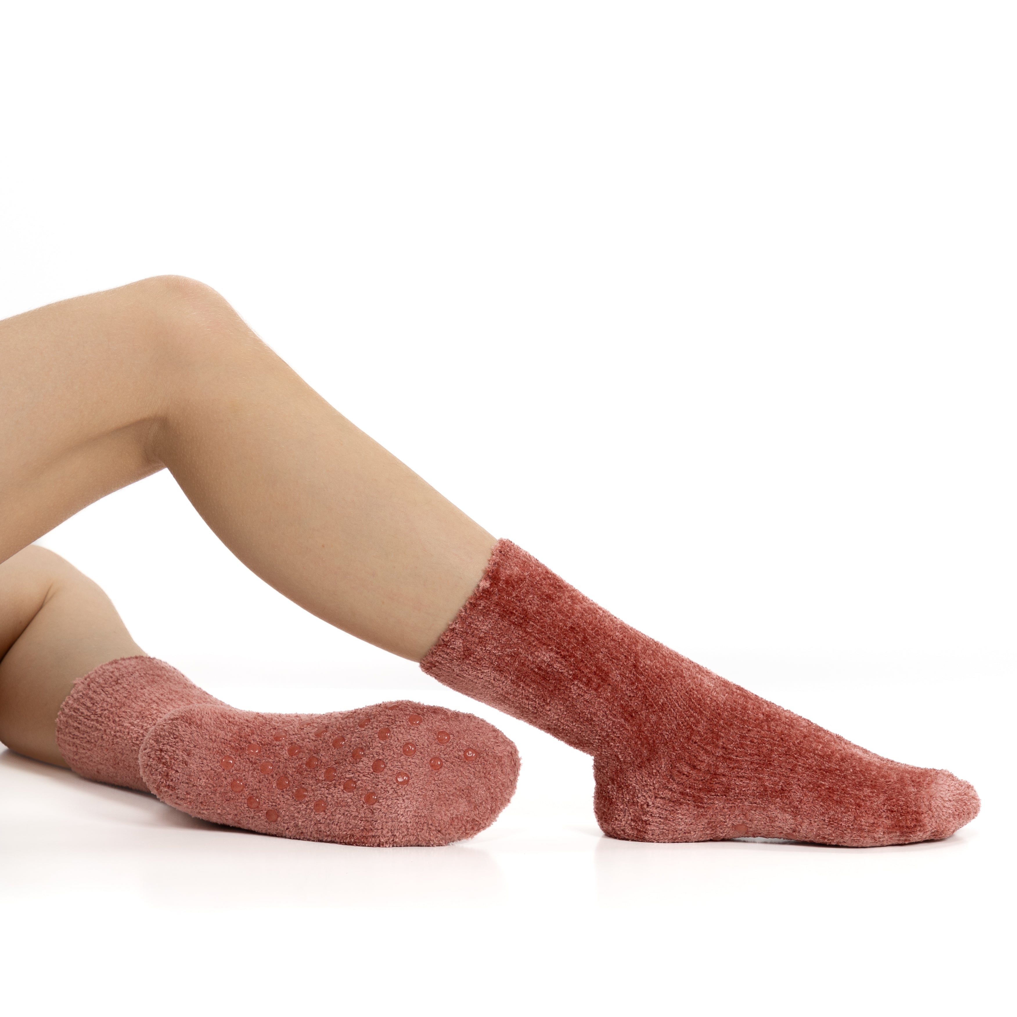 Pack de 2 Pares de Calcetines Antideslizantes de Chenilla - Multi Rosa