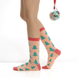 Bola de Navidad con 2 pares de Calcetines para Mujer