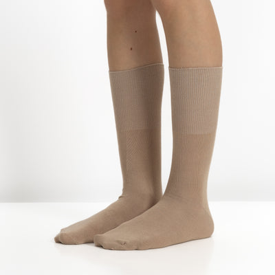 Pack de 3 Calcetines de Modal Antipress Beige