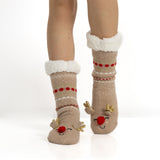 Calcetines Antideslizantes y Calientes de Navidad para Mujer – Reno