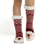 Calcetines Antideslizantes y Calientes de Navidad para Mujer – Papá Noel