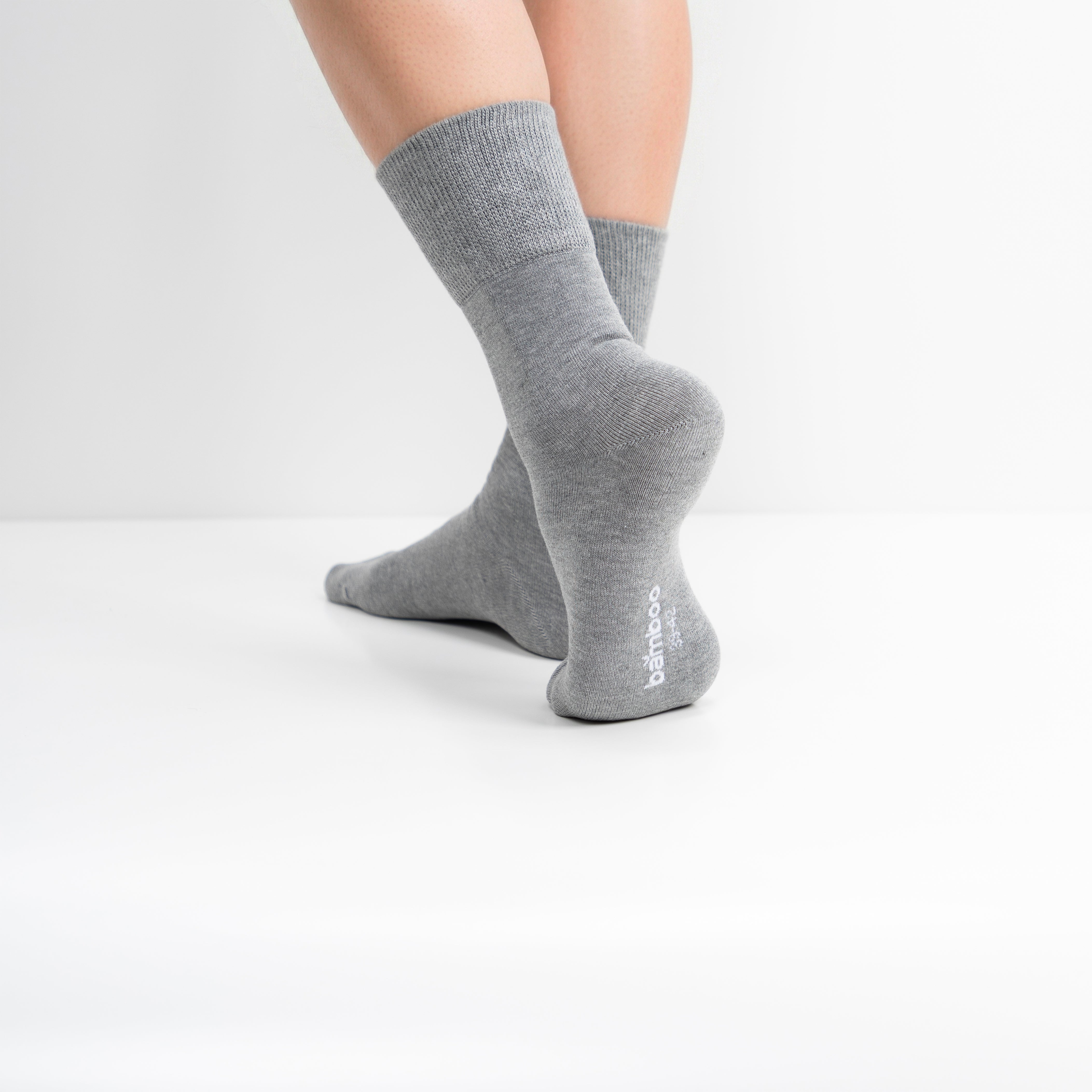 Calcetines “Silk Touch” • Para Diabéticos • Anti-Press • Bambú • Pack 3 • Gris Medio