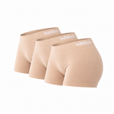 Boxers Mujer "Bamboo Skin" • Suaves y Sin Costuras • Pack 3 • Beige