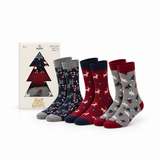 Caja de Regalo con 3 Pares de Calcetines de Navidad para Hombre