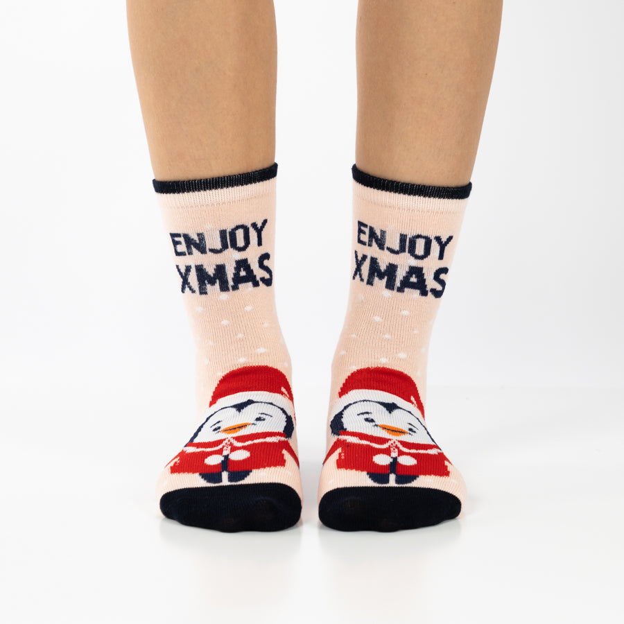 Pack de 2 Pares de Meias Divertidas Natal Kids