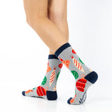 Bola de Navidad con 2 pares de calcetines mujer navideños