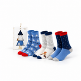 Caja de Regalo con 3 Pares de Calcetines de Navidad para Niños