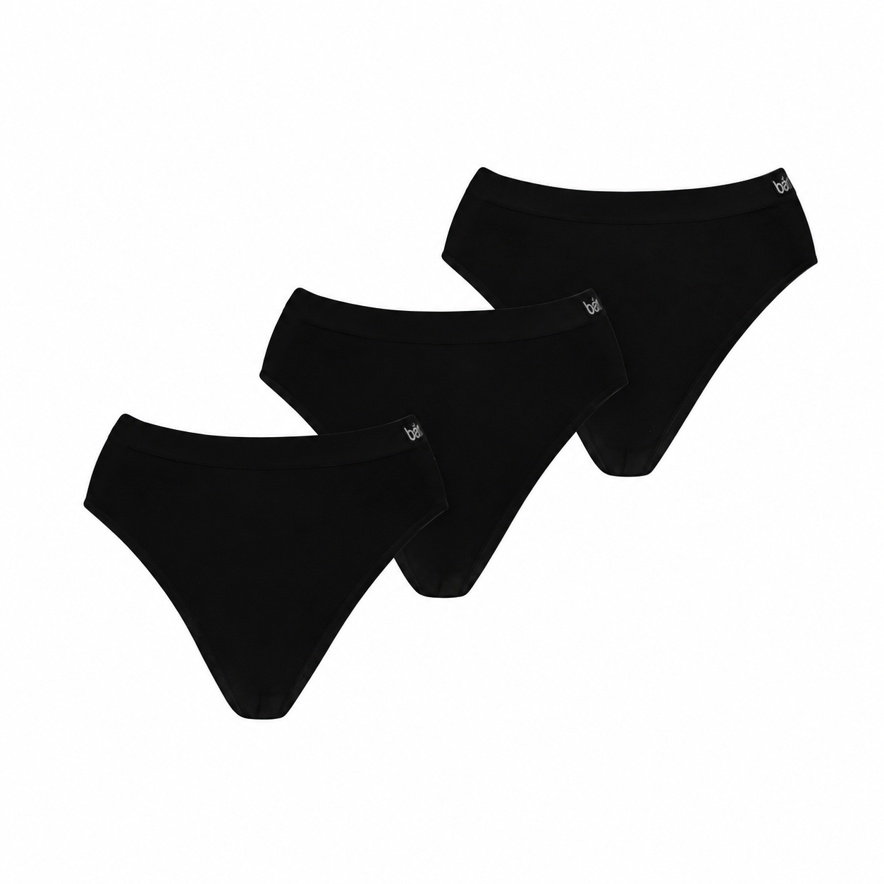 Braguitas Mujer "Bamboo Soft" • Sin Costuras y Ultrasuaves • Pack 3 • Negro