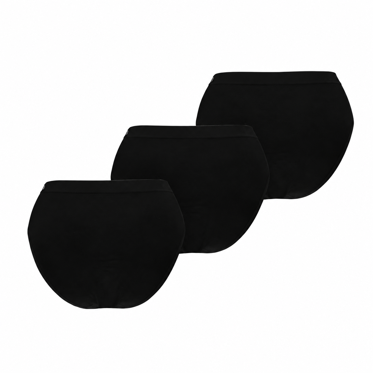 Braguitas Mujer "Bamboo Soft" • Sin Costuras y Ultrasuaves • Pack 3 • Negro