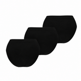 Braguitas Mujer "Bamboo Soft" • Sin Costuras y Ultrasuaves • Pack 3 • Negro