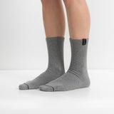 Calcetines “Elite Crew” • Comodidad y Resistencia • Algodón Superior • Pack 2 Pares • Gris