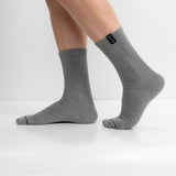 Calcetines “Elite Crew” • Comodidad y Resistencia • Algodón Superior • Pack 2 Pares • Gris