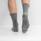 Calcetines “Elite Crew” • Comodidad y Resistencia • Algodón Superior • Pack 2 Pares • Gris