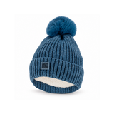 Gorro Térmico Heatkeeper TOG 1,9 com Pompom e Forro Polar • Azul Denim