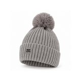 Gorro Térmico Heatkeeper TOG 1,9 com Pompom e Forro Polar • Cinza