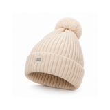 Gorro Térmico Heatkeeper TOG 1,9 com Pompom e Forro Polar •  Branco Pérola