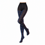 Pantis Mujer “Tartan Chic” • Estampado Escocés • 80 DEN • Azul