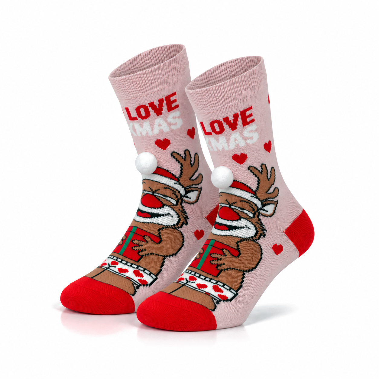 Calcetines de Navidad “Deer Gift” • Antideslizantes 3D • Infantil