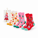 Caja de Regalo con 3 Pares de Calcetines de Navidad para Niños