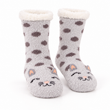 Calcetines de Casa Suaves y Antideslizantes Gato 3D • Gris