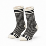 Calcetines de Casa Forrados y Antideslizantes Warm Hug • Rayas Negras