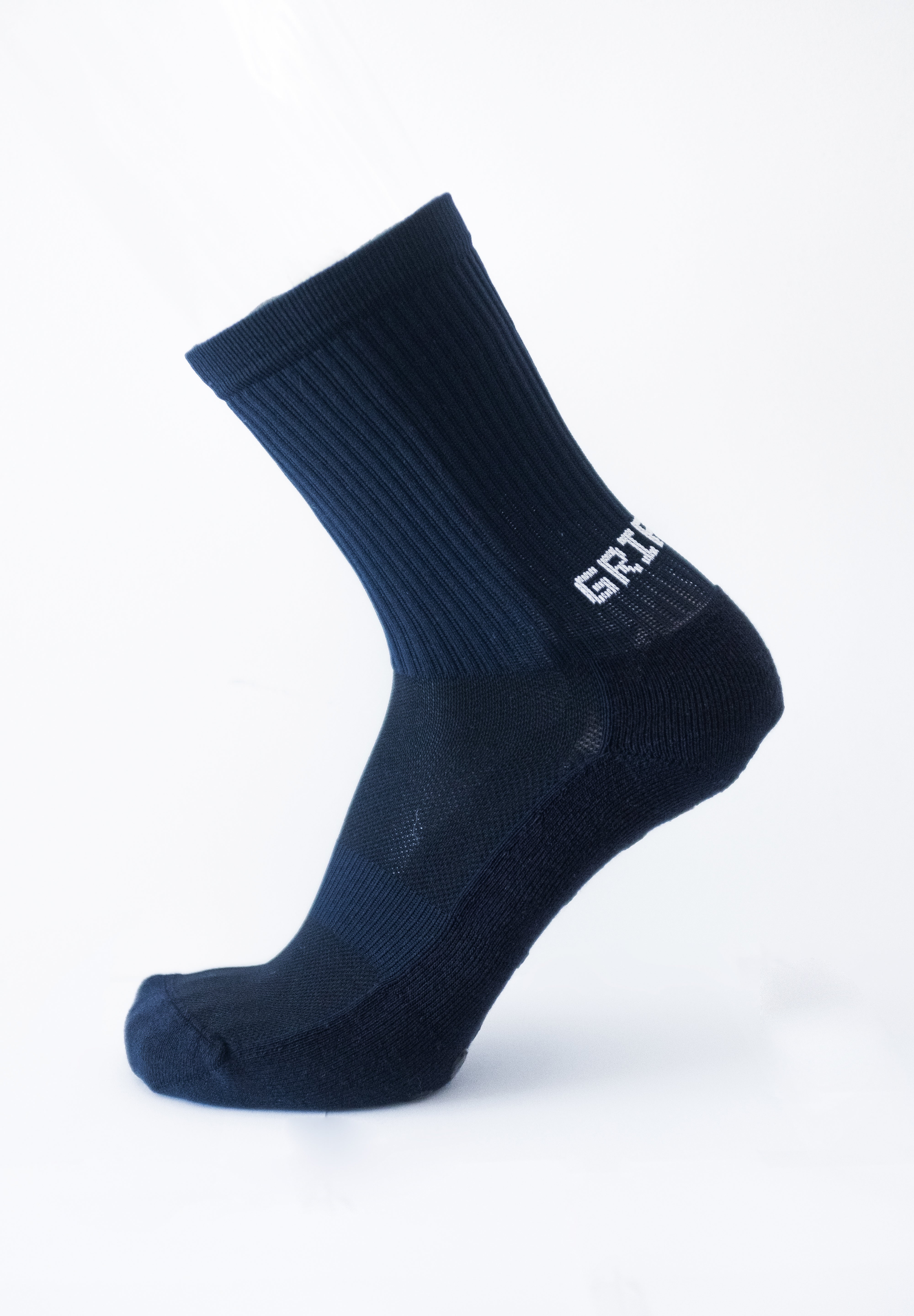 Meias com antiderrapante (grip), na cor azul, para desporto como o futebol ou futsal..