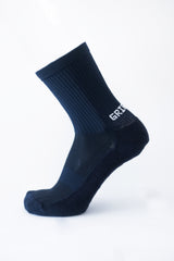 Meias com antiderrapante (grip), na cor azul, para desporto como o futebol ou futsal..